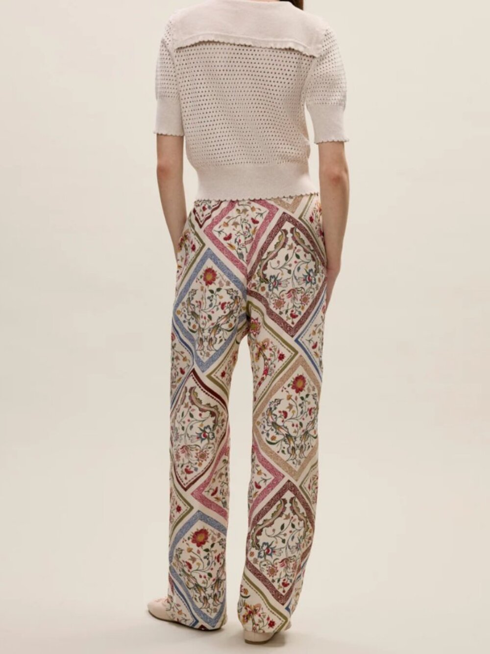 NWT Rebecca Taylor Irie Silky Set Top + Pant M | Floral Silk Blend | $690 MSRP - Picture 5 of 11